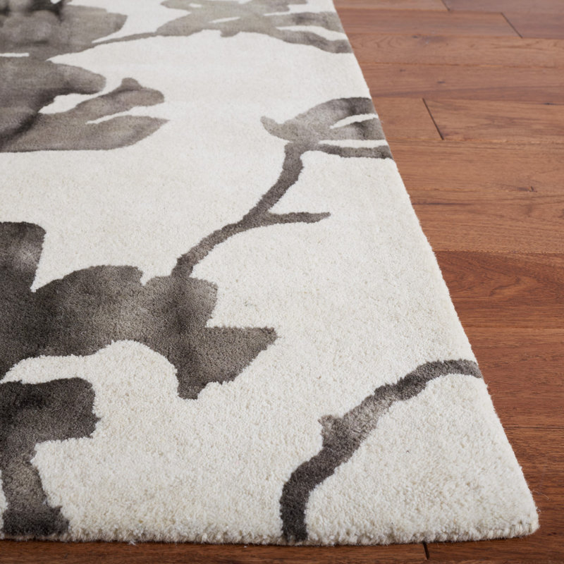 Red Barrel Studio® Harvester Handmade Wool Ivory/Charcoal Rug & Reviews